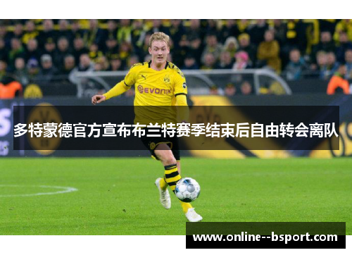 多特蒙德官方宣布布兰特赛季结束后自由转会离队 多特蒙德官方宣布布兰特赛季结束后自由转会离队